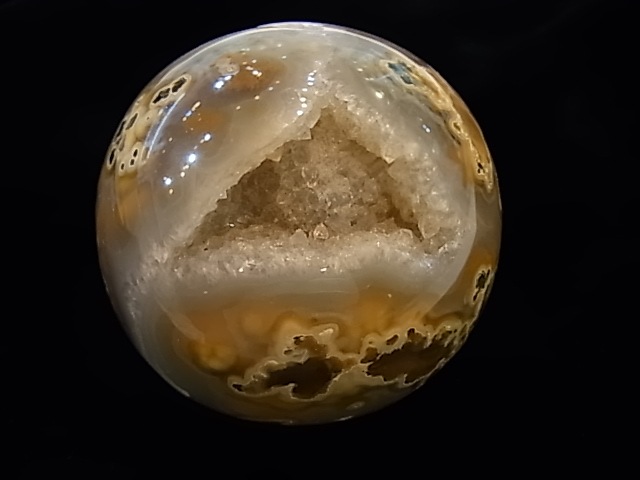 CCI0001F トレジャー アゲート 丸玉 ドラゴンアゲート 瑪瑙晶洞