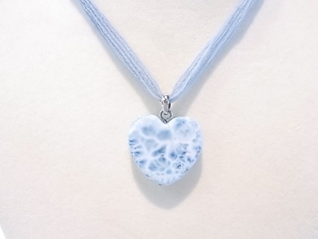 極上品ハート型ラリマーペンダントトップ PA00060F ラリマー ハート型ペンダントトップ | 新着商品 | 鎌倉