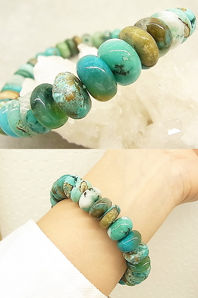 BM0240F【稀少石】 ジェムシリカ ブレスレット（アリゾナ産