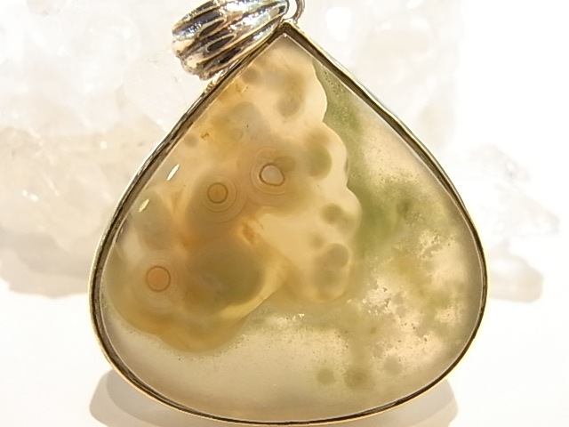 高品質】PK00142F オーシャンジャスパー シルバーペンダントヘッド