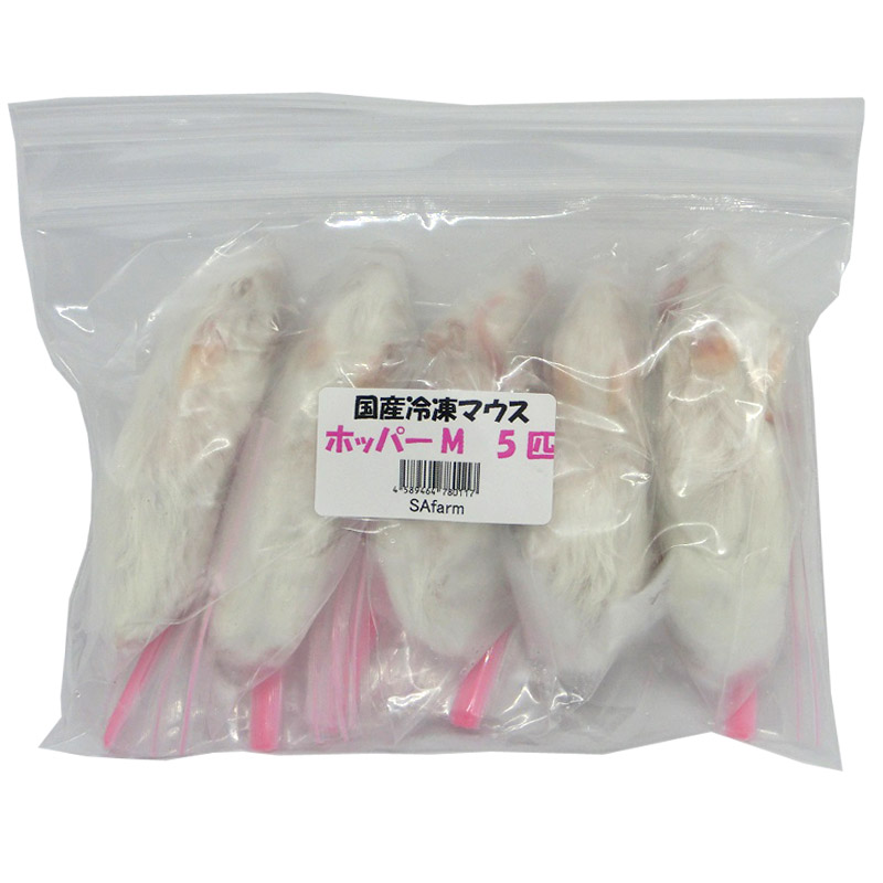 冷凍マウス ホッパーM 5匹 国産 SAfarm | 冷凍マウス,ホッパー