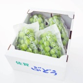 【2kg程度】シャインマスカット(種なしぶどう)　3～4房入り箱【佐賀産・産地直送】