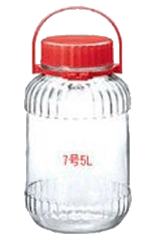 果実酒びん＜梅酒瓶7号＞容量：5.0L,東洋佐々木ガラス 日本製のこと