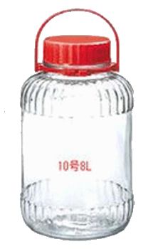 果実酒びん＜梅酒瓶10号＞容量：8.0L,東洋佐々木ガラス 日本製のこと