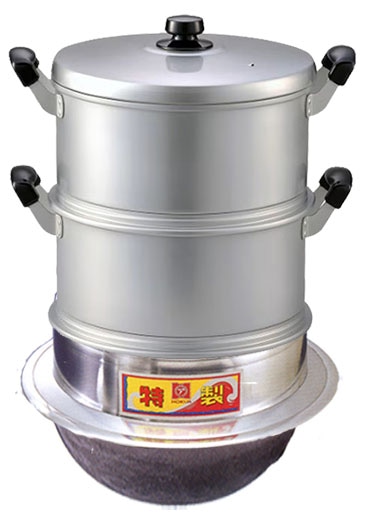 羽釜用アルミ製セイロ2段33cm（蒸量:5.6升）＋羽釜33cm（容量:20L