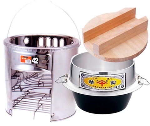 アルミ製羽釜 傷や汚れあり直径22cm,20cm 楽天市場】アルミ製 羽釜 4升4合 蓋セット カン付 33cm 日本製