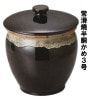 常滑焼陶器製漬物容器,丸壺3号蓋付,容量5.4L,梅干し,味噌,漬物用,食料保存容器,日本製