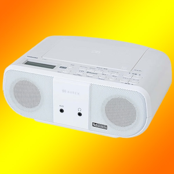 東芝 AUREX ネオジウムスピーカー搭載CDラジオ TY-ANC1-W [ホワイト