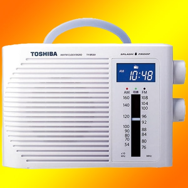 東芝 目覚まし機能付 防水クロックラジオ TY-BR30F | オーディオ,CD