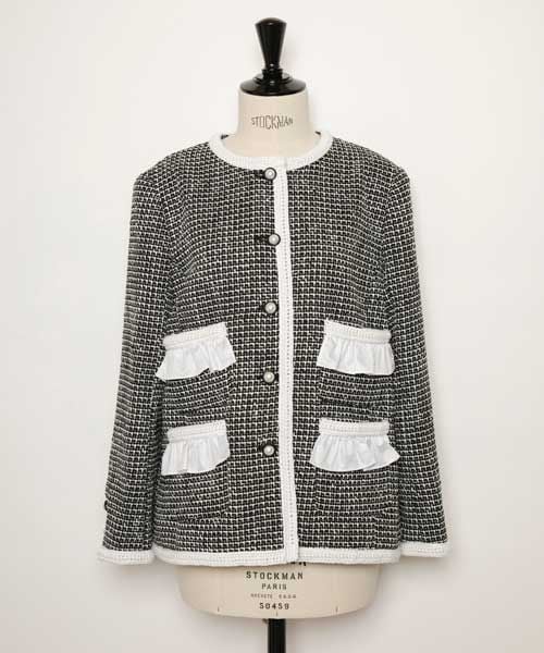 ムッシュ（黒白ツィードジャケット）