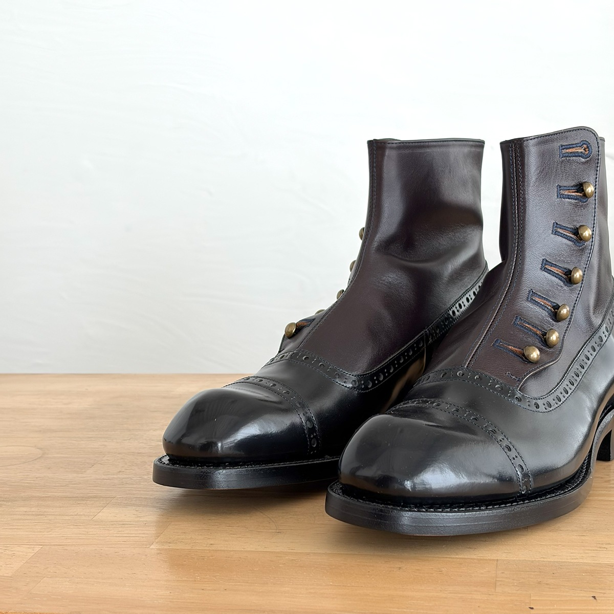 chausser / ショセ ボタンブーツ C-7039C CORDOVAN DNY/C | sai.online