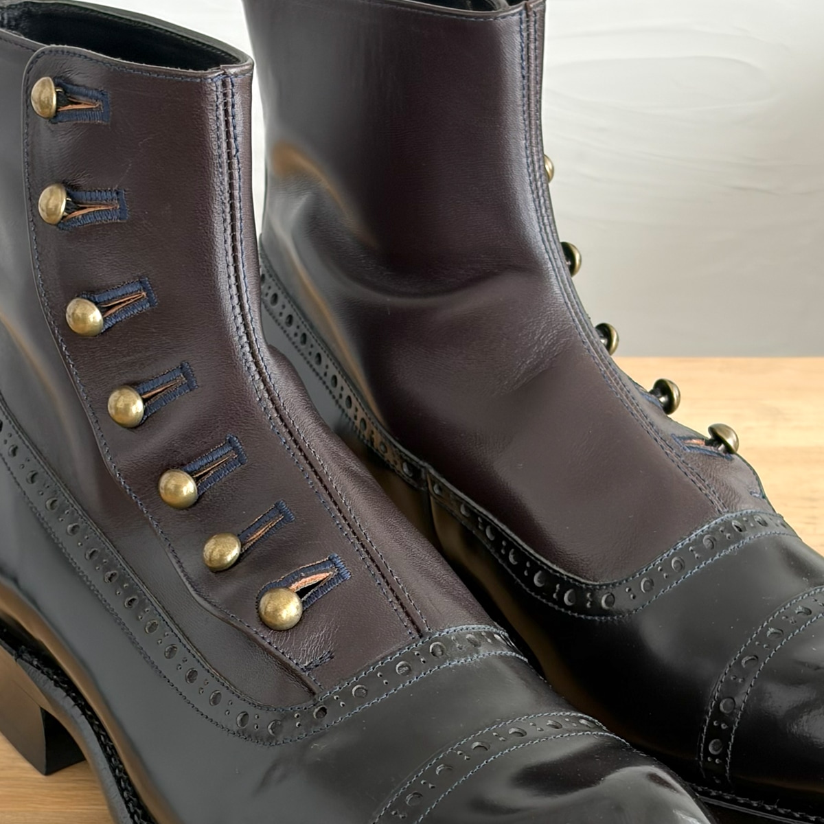 chausser / ショセ ボタンブーツ C-7039C CORDOVAN DNY/C | sai.online