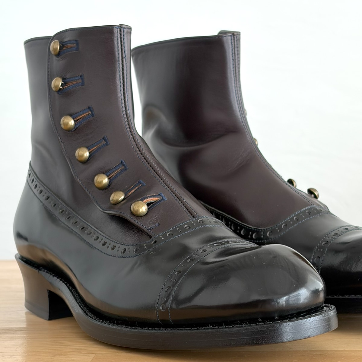 chausser / ショセ ボタンブーツ C-7039C CORDOVAN DNY/C | sai.online