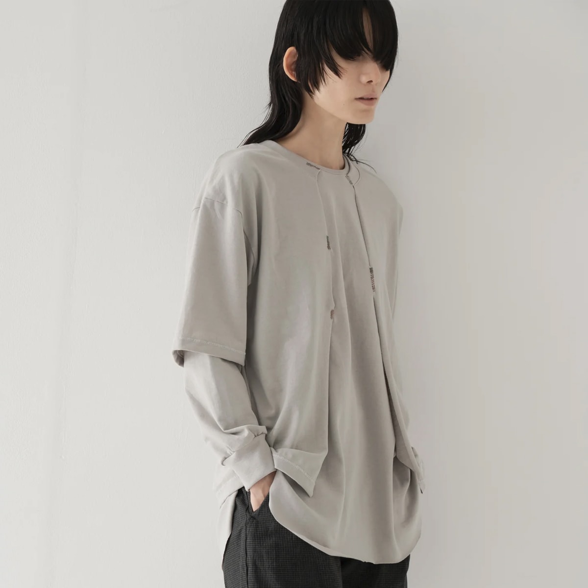 RYU / リュー vintage-style open-front top | sai.online.shop