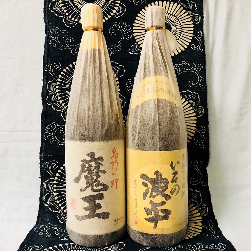 魔王 1800ml・いその波平 1800ml 芋焼酎2本ギフトセット 【送料無料