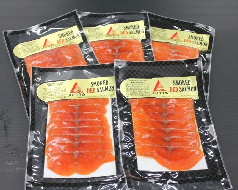 【(株)アラスカフーズ】レッドサーモンスライス80g 5pセット(送料込)