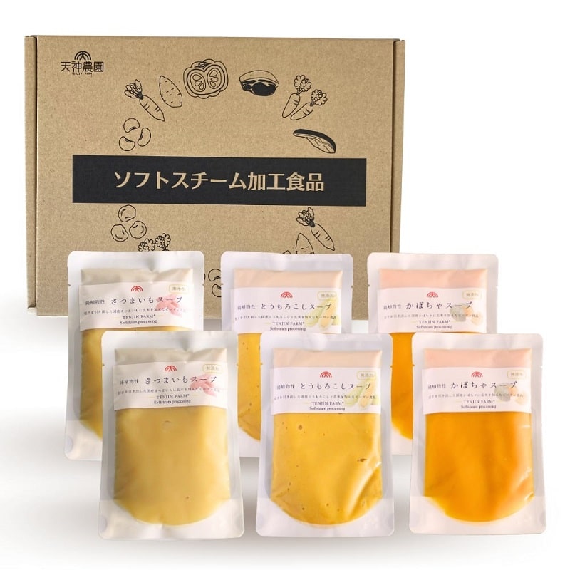 【天神農園】純植物性スープ6袋セット（3種×2袋）（送料込）