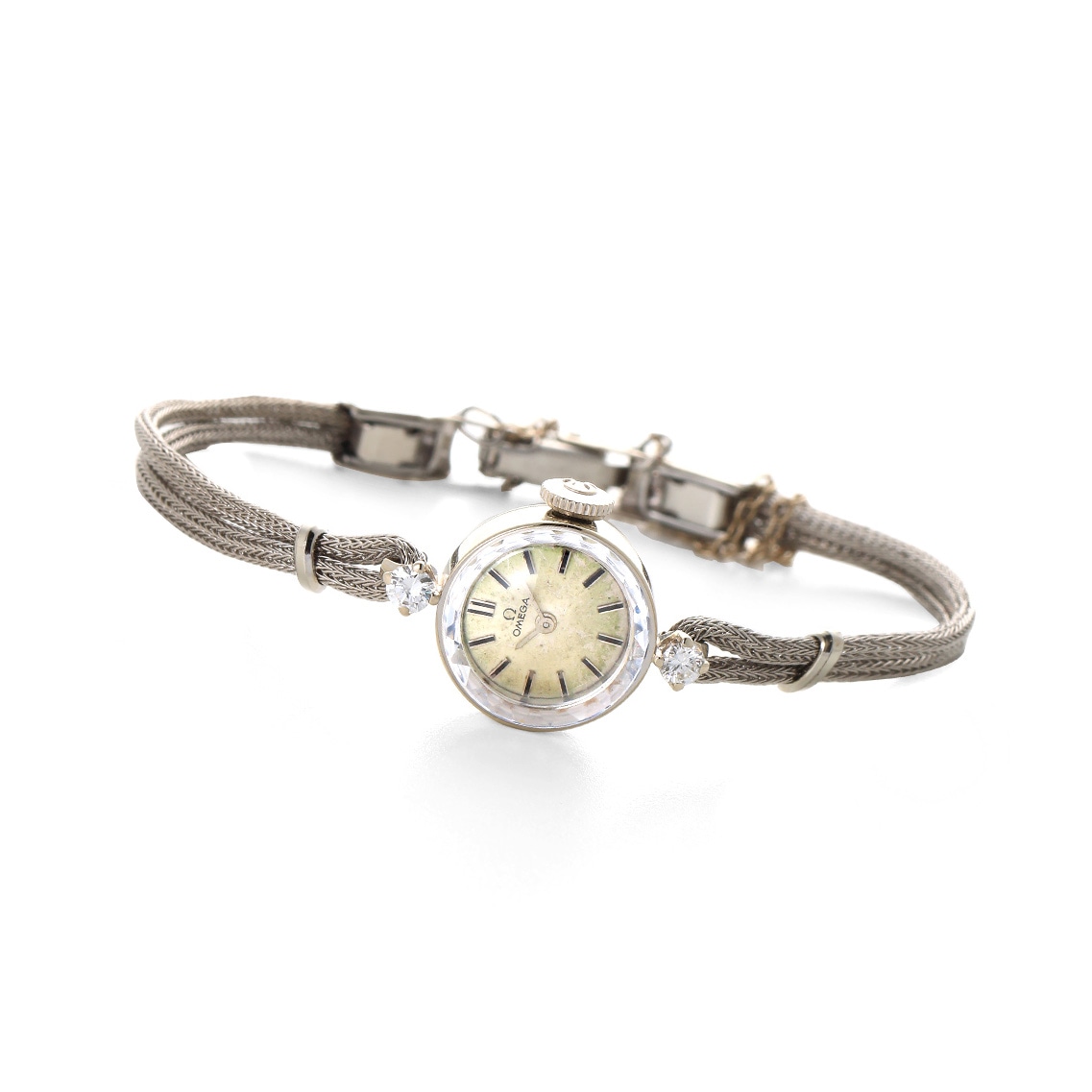 OMEGA【1960年代】ラウンド カットガラス ラグダイヤモンド