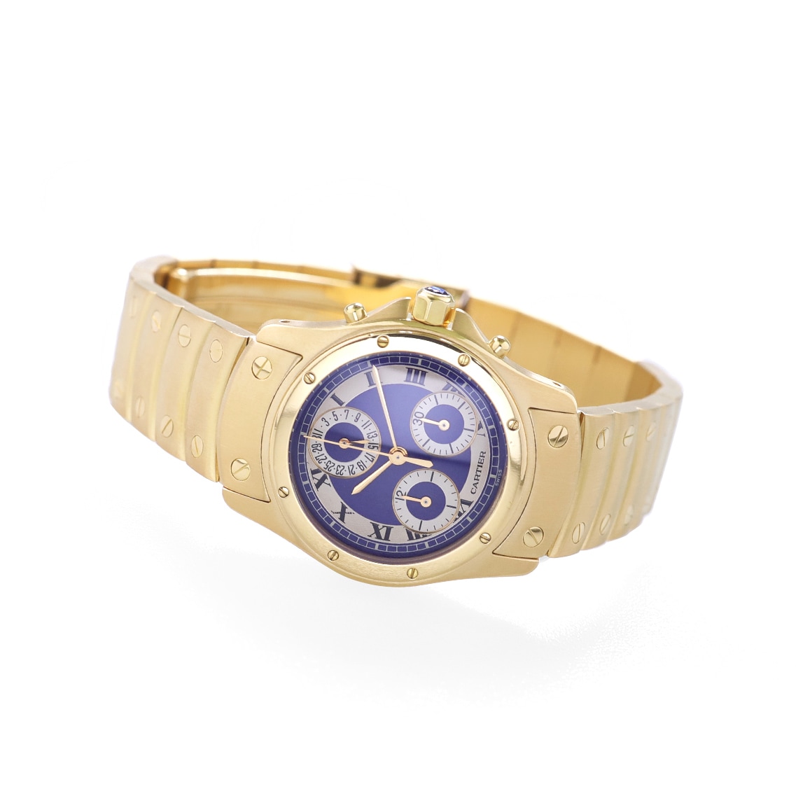 CARTIER【1990年代】サントス ラウンド クロノリフレックス Ref