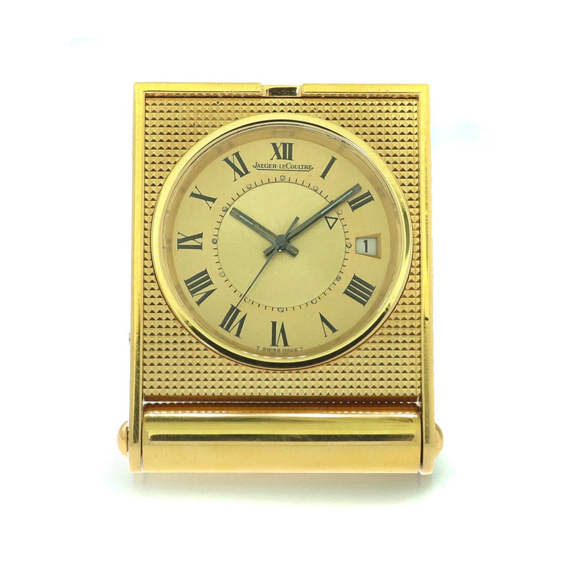 JAGER LECOULTRE 置時計 ゴールド 透明ケース JAEGER LECOULTRE【1970年代】メモボックス テーブルクロック Ref