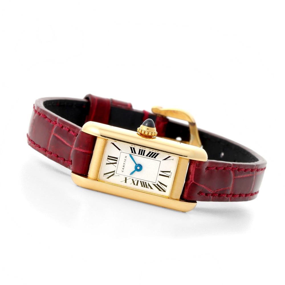 papicoCartier タンクアロンジェ カルティエ/タンクアロンジェ/SWISS/ホワイトローマンダイヤル