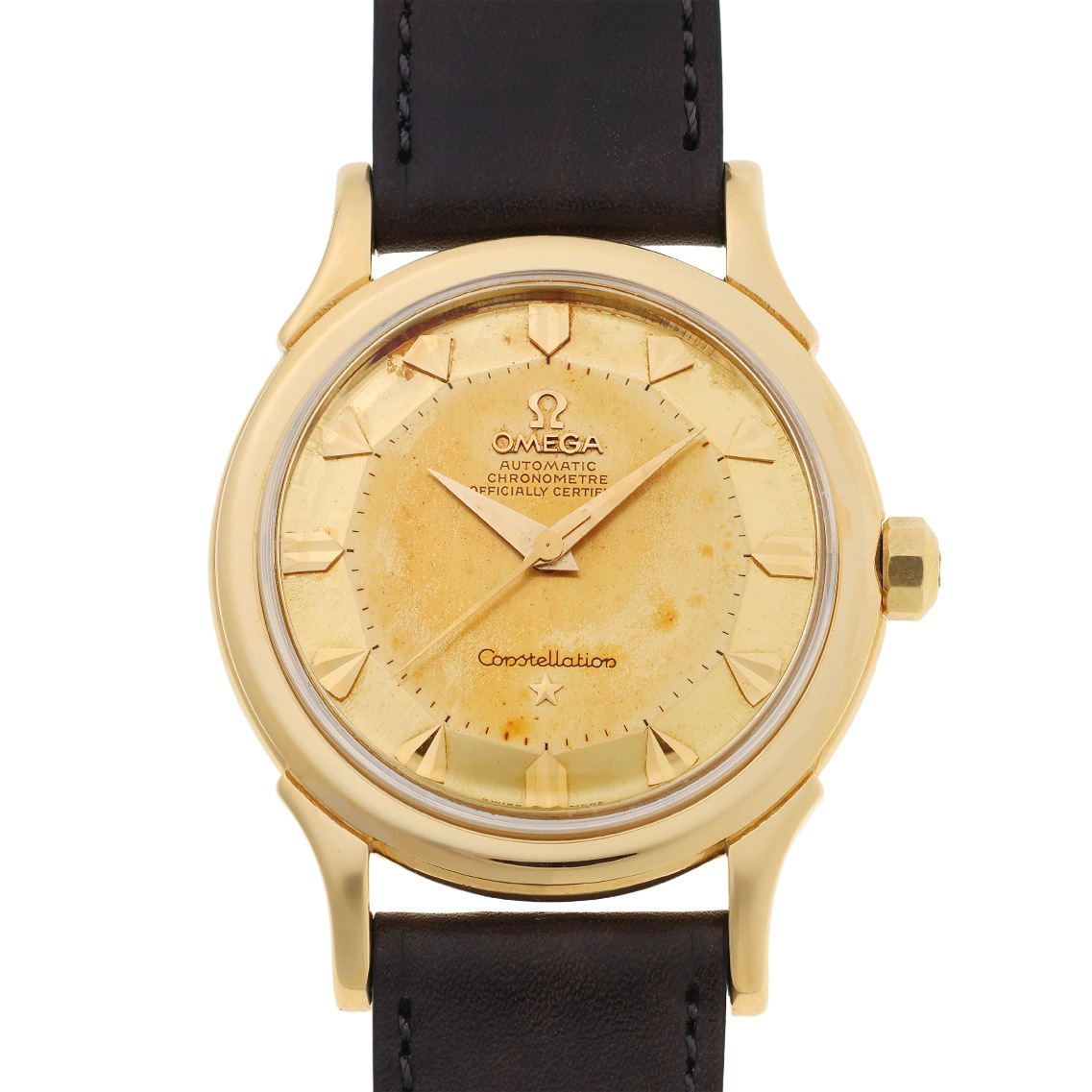 OMEGAオメガ1950～60年頃ヴィンテージ腕時計ケース素材18k？ 稼働品 OMEGA【1950年代】コンステレーション Ref.2852/2853SC|ヴィンテージ