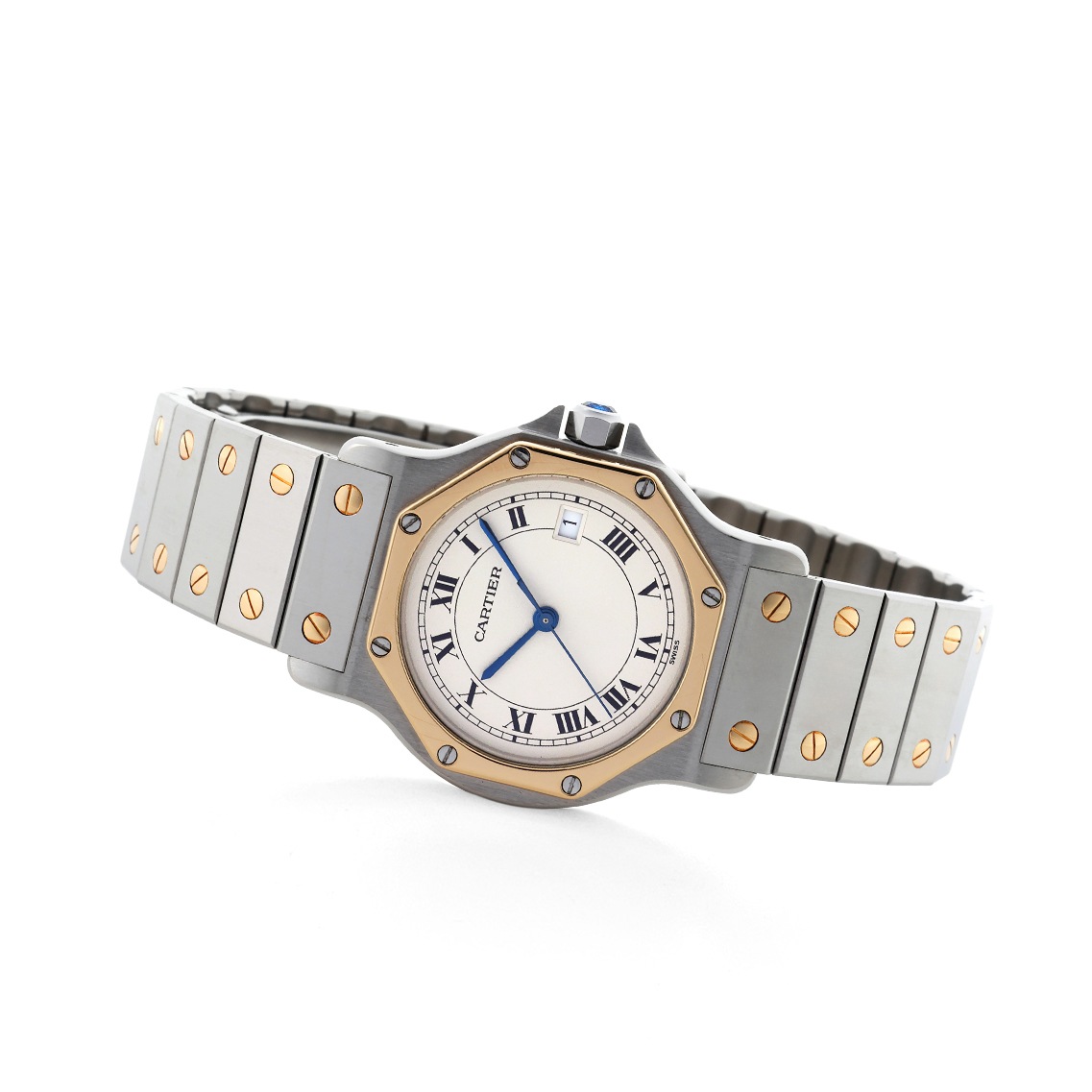 CARTIER サントス ラウンド コンビ 腕時計 CARTIER【1990年代】サントスオクタゴン LM Ref.W2001583|ヴィンテージ