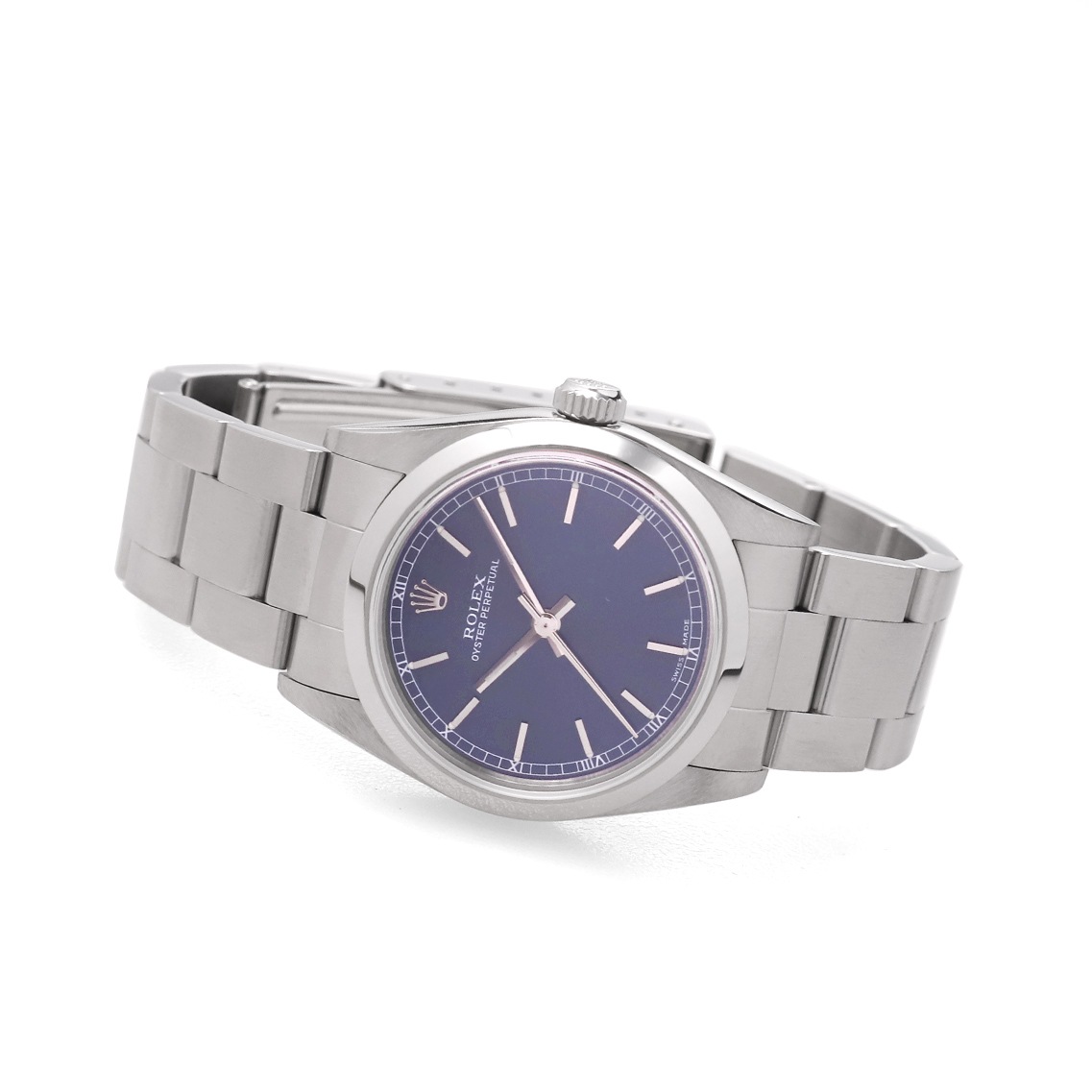 ROLEX ロレックス ウォッチ オイスター パーペチュアル 時計 77080 腕時計
 ステンレススチール ブラック 自動巻き ブラック文字盤 ユニセックス【中古】 ロレックス オイスターパーペチュアル 77080 ブラック ユニセックス