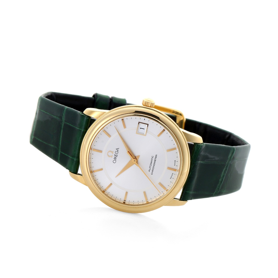 ヴィンテージオメガOMEGAK18腕時計 OMEGA【1990年代】プレステージ クロノメーター Ref.168.1050