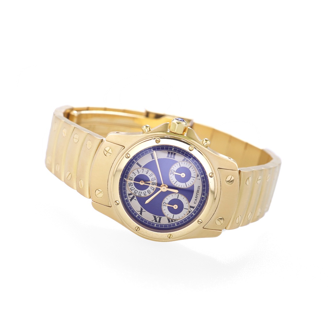 CARTIER【1990年代】サントス ラウンド クロノリフレックス Ref