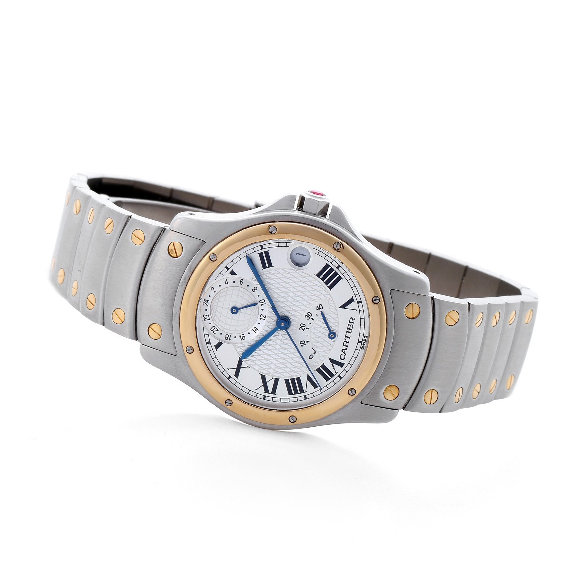 【1990年代】サントスラウンド GMT パワーリザーブ 150周年 世界1847本限定 Ref.W20038R3