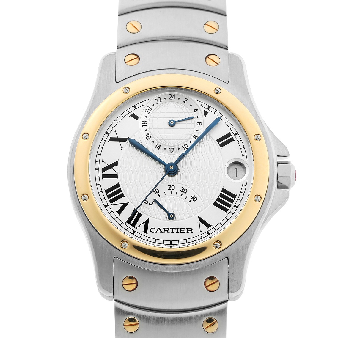【1990年代】サントスラウンド GMT パワーリザーブ 150周年 Ref.W20038R3