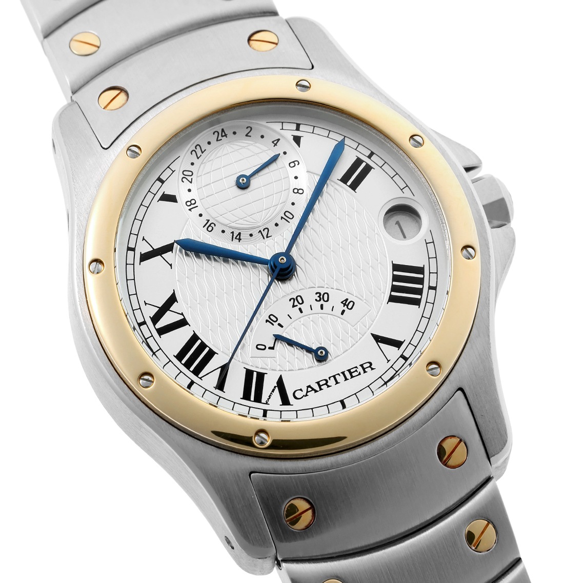 【1990年代】サントスラウンド GMT パワーリザーブ 150周年 Ref.W20038R3