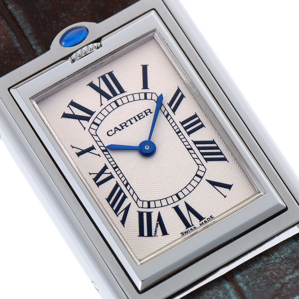 青　Cartier タンク バスキュラント LM ※中身のゼンマイなし CARTIER【2000年代】タンク バスキュラント LM Ref.W1011358