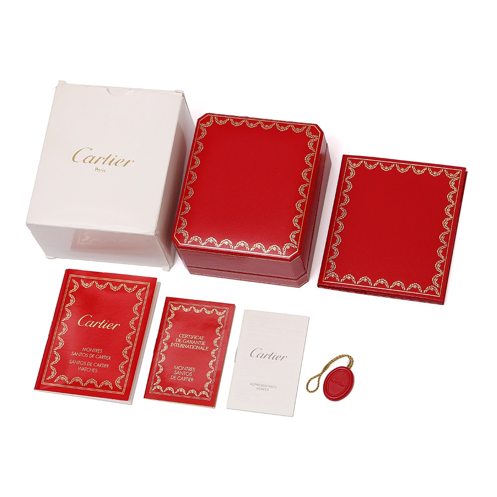 Cartier サングラス 赤色 本体とケース付き CARTIER【1990年代】サントス ガルベ SM Ref.W20031C4