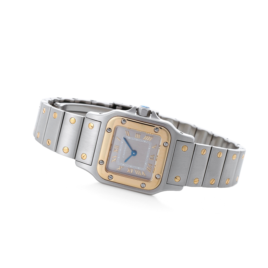 サントスガルベSM 3コマ Cartier - Cartier カルティエ サントス S M レディース 腕時計