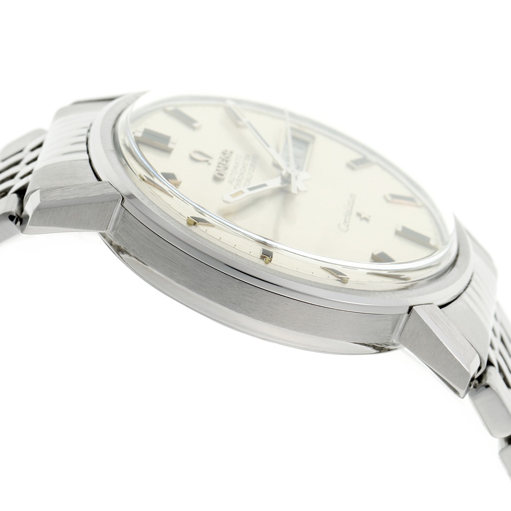 希少品 OMEGA オメガ コンステレーション クロノメーター WGベゼル 568.016 Cal.682 24石 デイト シルバー WG ホワイトゴールド SS ステンレス レディース 自動巻き アンティーク ヴィンテージ【腕時計】【中古】 OMEGA - 希少品 OMEGA オメガ コンステレーション クロノメーター WG