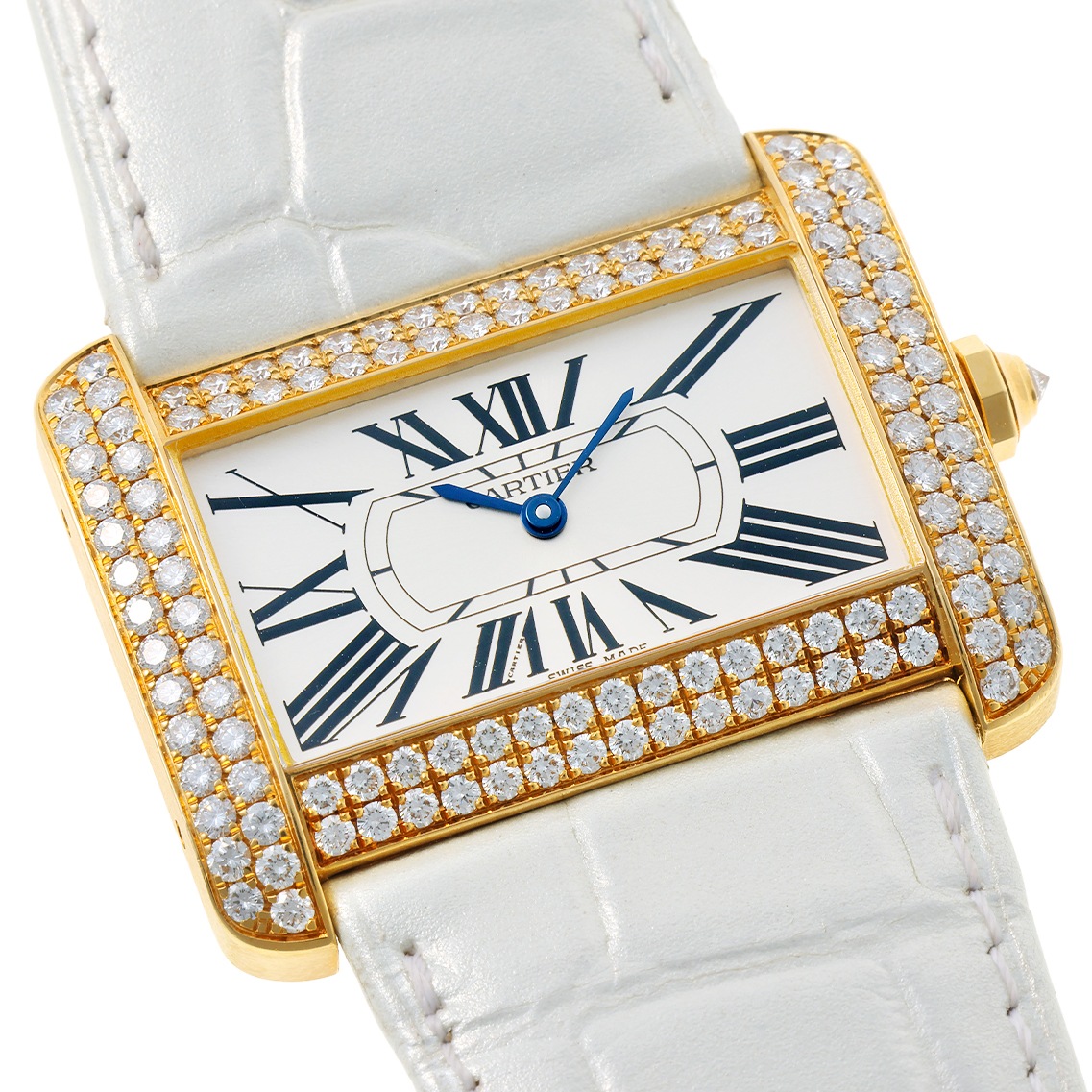 ☆未使用品☆ カルティエ タンクディヴァン LM 専用 アリゲーターストラップ CARTIER【2000年代】タンク ディヴァン LM Ref.WA301156|ヴィンテージ