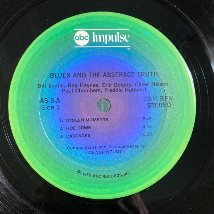 ★屈指の名盤【英完全初出/SAX2315/青銀ラベル/STEREO】オイストラフ OLIVER NELSON / THE BLUES AND THE ABSTRACT TRUTH【SALE価格