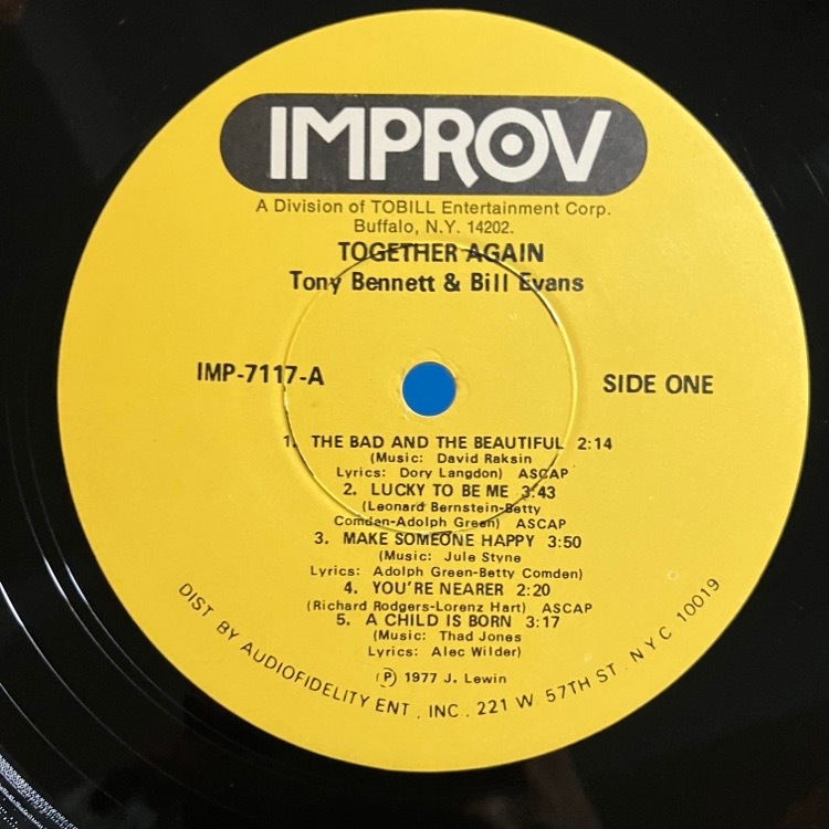 BILL EVANS & TONY BENNETT / TOGETHER AGAIN【SALE価格