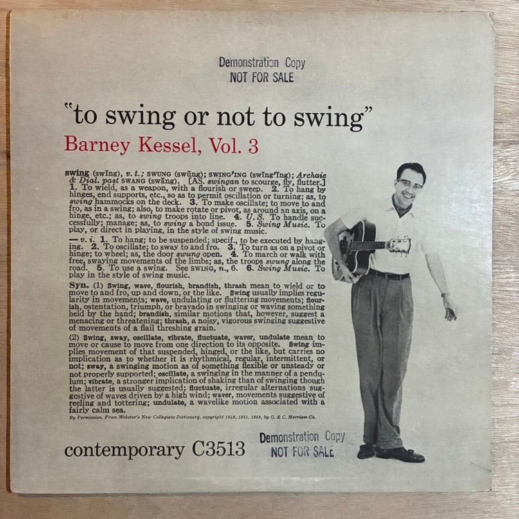 BARNEY KESSEL / TO SWING OR NOT TO SWING