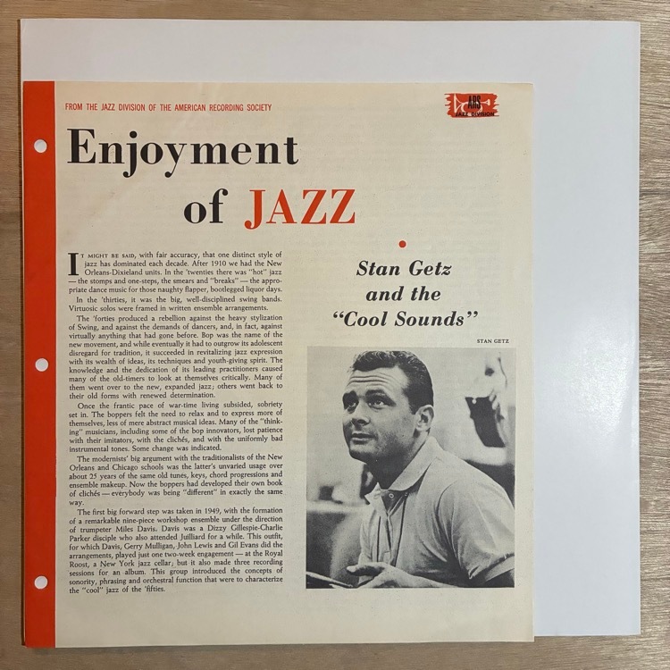 STAN GETZ / ENJOYMENT OF JAZZ