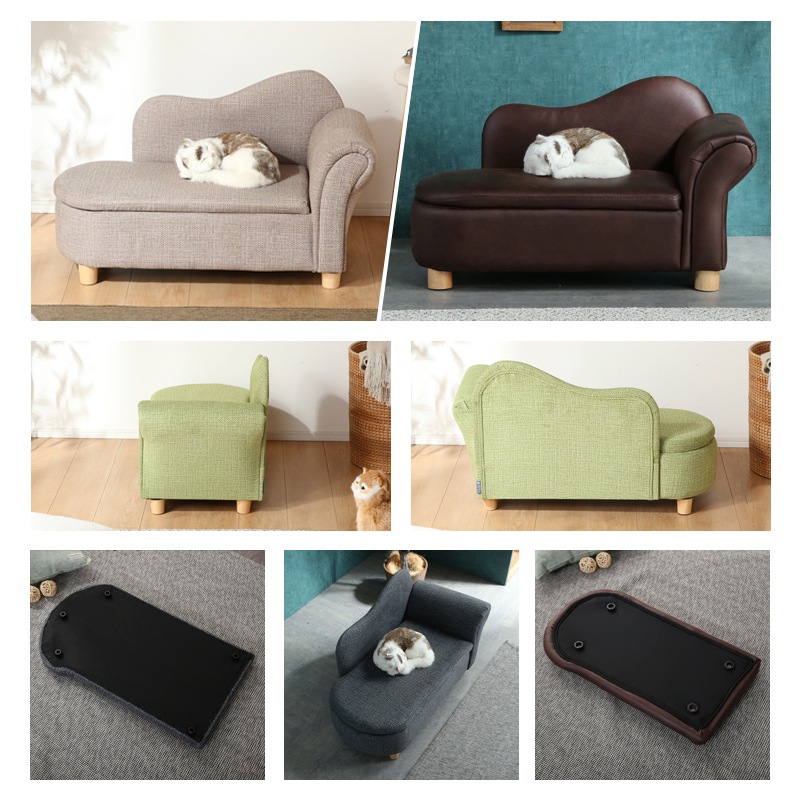 ペットソファー プラット 脚付き 収納付き