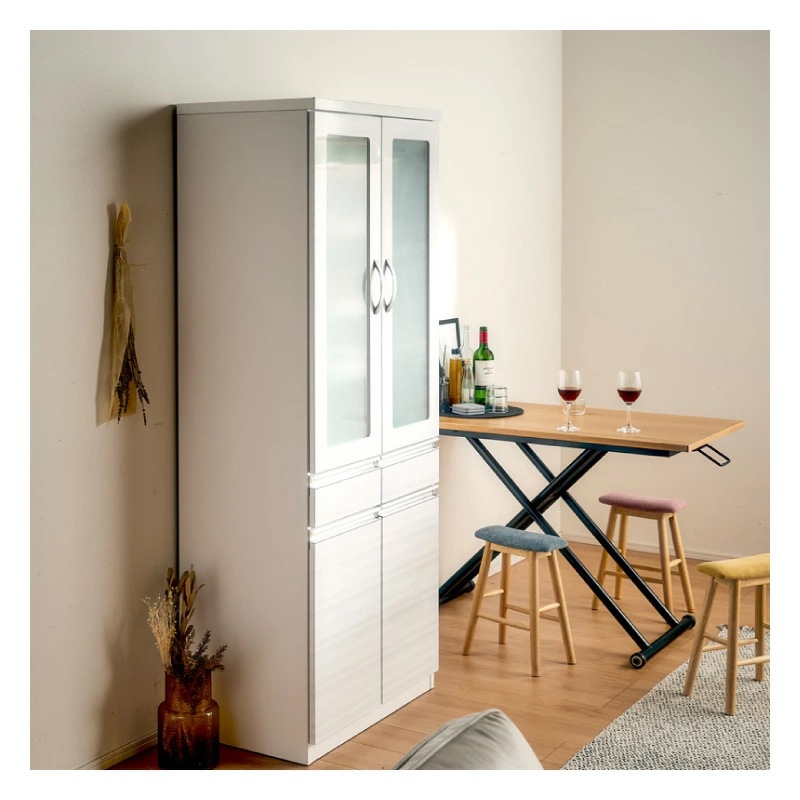 タフィー 70ダイニングボード 食器棚 スリム ハイタイプ キッチン収納