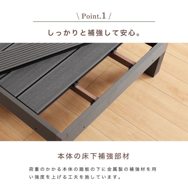 耐候性のある人工木製 ウッドデッキ 本体