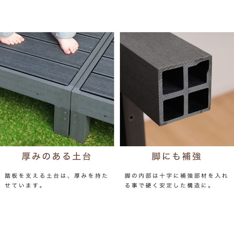 耐候性のある人工木製 ウッドデッキ 本体