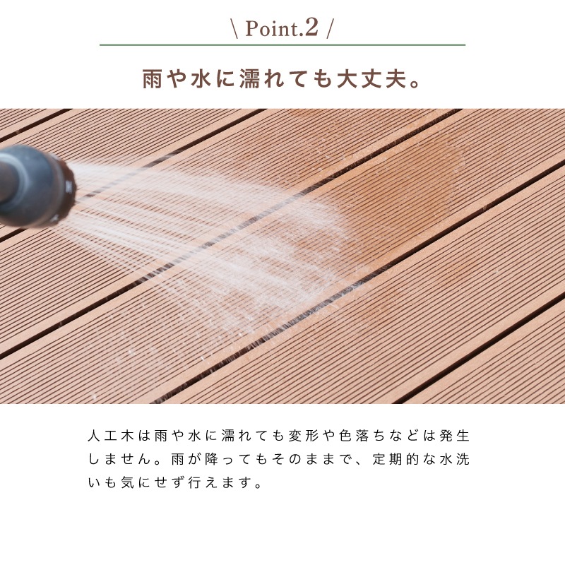 耐候性のある人工木製 ウッドデッキ 本体