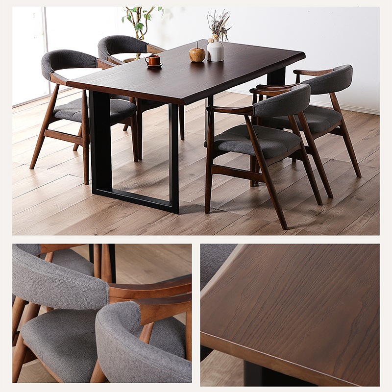 ダイニングテーブルセット 4人掛け 150cm 5点セット 長方形 ダイニングセット 肘付 4人用 アルド