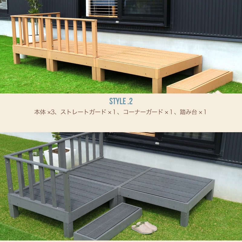 ウッドデッキ ストレートガード