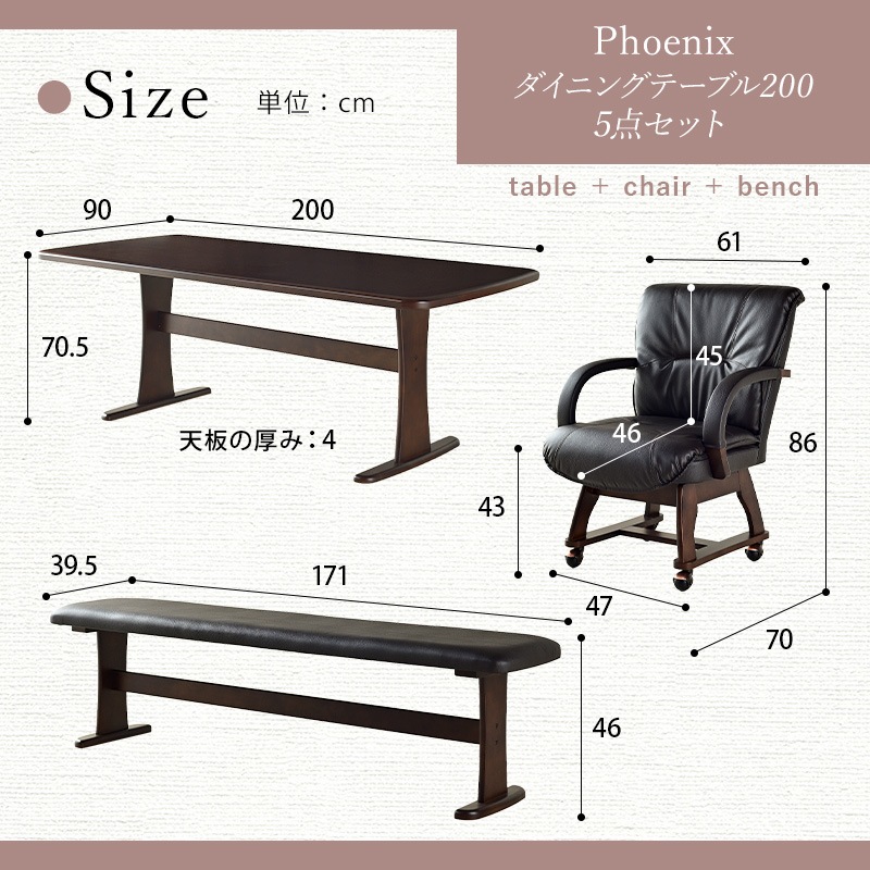 フェニックス 200 5点セット